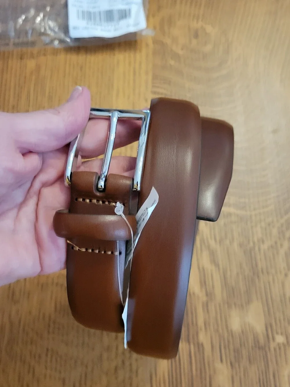 J. Crew Italian Leather Dress Belt - Cigar Brown